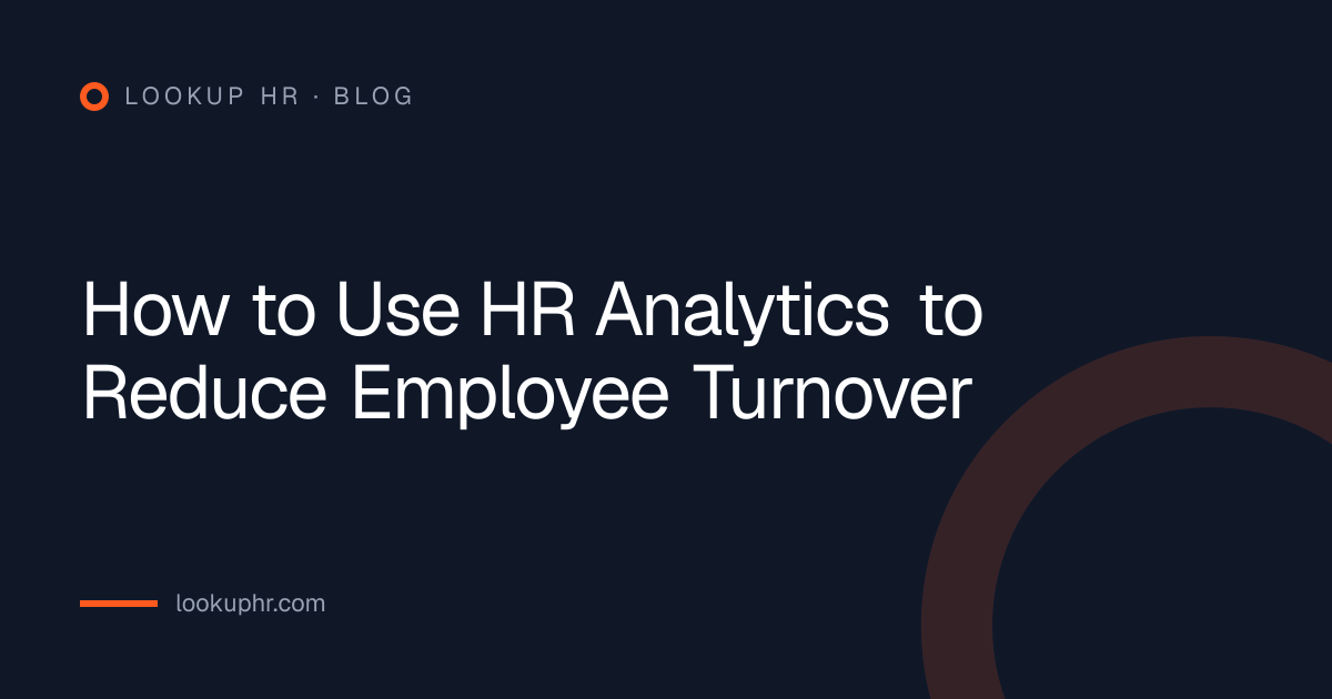 How to Use HR Analytics to Reduce Employee Turnover